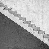 Buy canvas prints of Grunge concrete staircase (artistic edit) by Antony McAulay