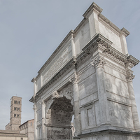 Buy canvas prints of Rome Arch of Titus Square Composition by Antony McAulay