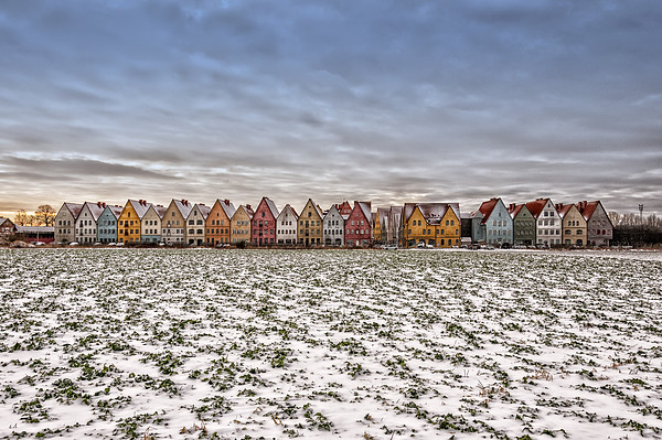 Jakriborg From Snow covered Field Picture Board by Antony McAulay