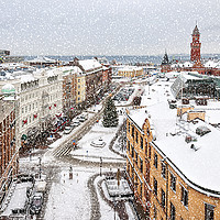 Buy canvas prints of Helsingborg Wintry Weather by Antony McAulay