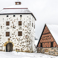 Buy canvas prints of Hovdala Castle Gatehouse in Winter by Antony McAulay