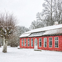 Buy canvas prints of Hovdala Castle Orangery in Winter by Antony McAulay