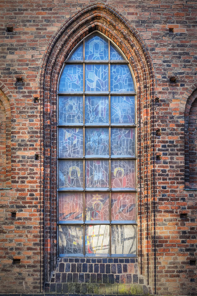 Helsingborg Church Window Picture Board by Antony McAulay