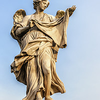 Buy canvas prints of Angel Statue in Rome by Antony McAulay