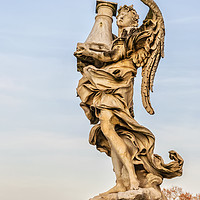 Buy canvas prints of Rome Angel Statue on Bridge by Antony McAulay