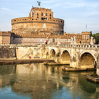 Buy canvas prints of Rome Castel Sant Angelo by the tiber by Antony McAulay