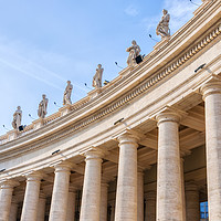 Buy canvas prints of Rome Saint Peters Colonnade by Antony McAulay
