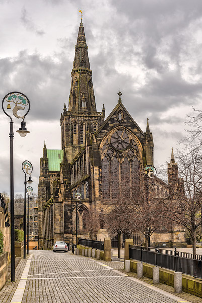 Glasgow Cathedral Front Picture Board by Antony McAulay