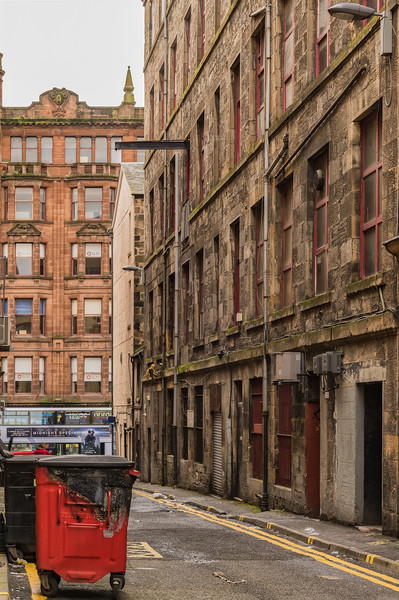 Glasgow Backstreet Picture Board by Antony McAulay