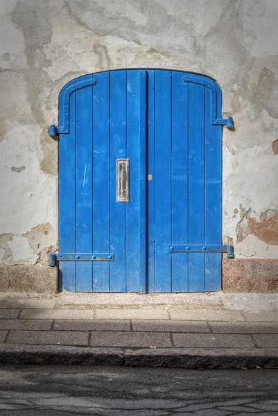 Helsingor Blue Doors Picture Board by Antony McAulay