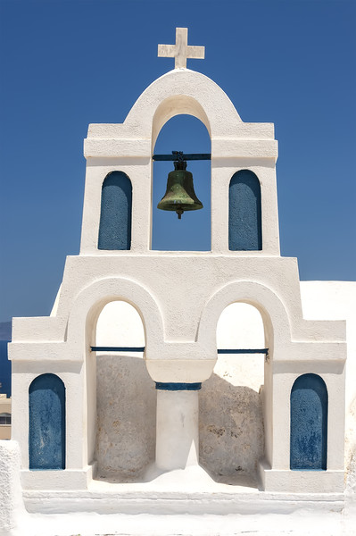 Santorini Belltower in Oia Picture Board by Antony McAulay