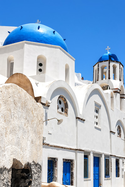 Santorini Oia Church Facade Picture Board by Antony McAulay