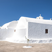 Buy canvas prints of Santorini Oia White Church by Antony McAulay