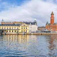 Buy canvas prints of Helsingborg Panoramic Port by Antony McAulay