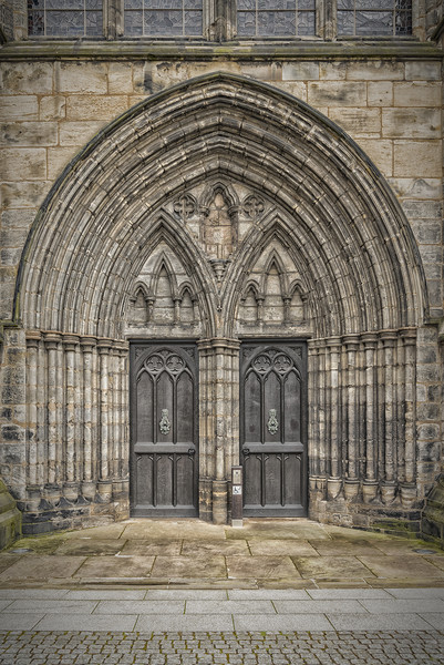 Glasgow Cathedral Doors Picture Board by Antony McAulay