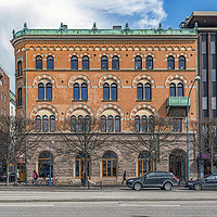 Buy canvas prints of Helsingborg Building Corner Facade by Antony McAulay