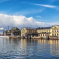 Buy canvas prints of Helsingborg Ferry Terminal and Tivoli by Antony McAulay
