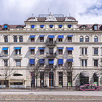Buy canvas prints of Helsingborg Large Building Facade by Antony McAulay