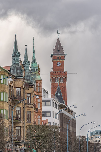 Helsingborg Town Hall Clock Tower Picture Board by Antony McAulay