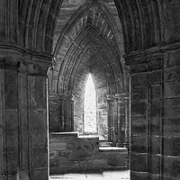 Buy canvas prints of Glasgow Cathedral Interior Digital Painting by Antony McAulay