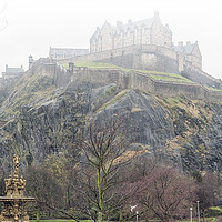 Buy canvas prints of Edinburgh Castle in the Fog by Antony McAulay
