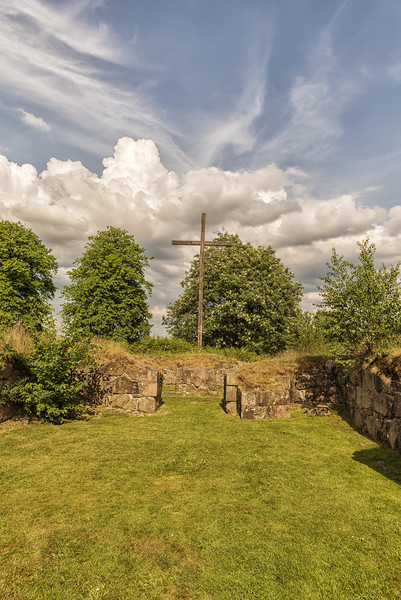 Ovraby Church Ruin Picture Board by Antony McAulay