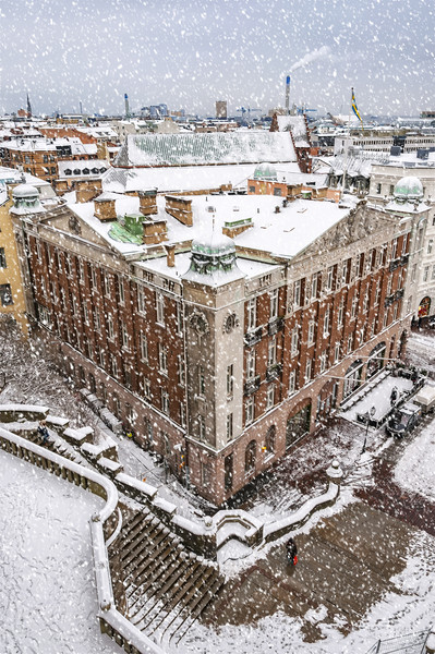 Helsingborg Winter Picture Board by Antony McAulay