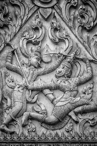 Phetchaburi Temple Stone Carving Picture Board by Antony McAulay