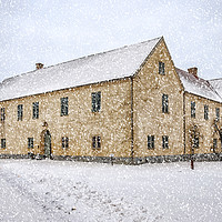 Buy canvas prints of Tommarps Kungsgard Castle in Winter by Antony McAulay
