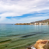 Buy canvas prints of Makrygialos Beach Panorama by Antony McAulay