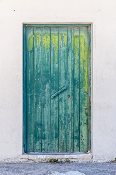 Weathered Green Door Picture Board by Antony McAulay