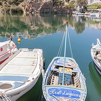 Buy canvas prints of Agios Nikolaos Blue Lagoon Boat by Antony McAulay