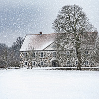 Buy canvas prints of Hovdala Castle Main house in Winter by Antony McAulay