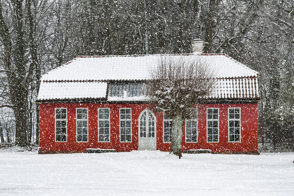 Hovdala Castle Orangery in Winter Picture Board by Antony McAulay