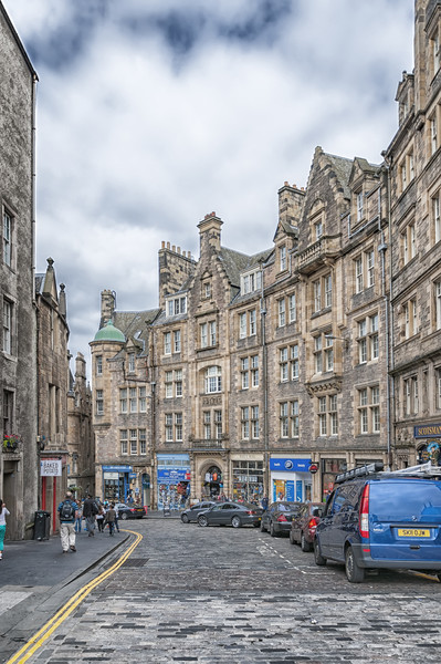 Edinburgh Royal Mile Street Picture Board by Antony McAulay