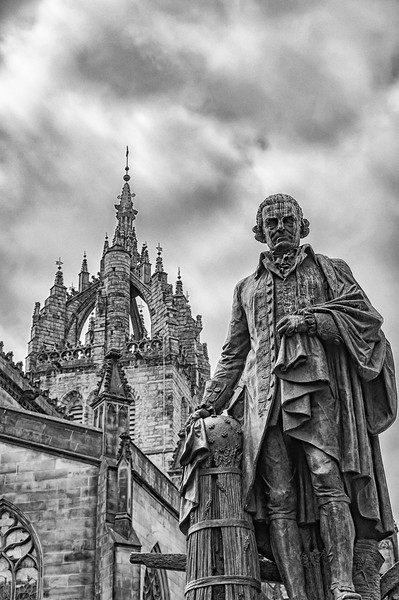 Edinburgh Statue of Adam Smith Picture Board by Antony McAulay