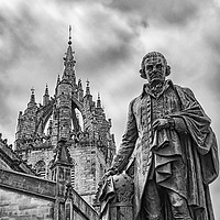 Buy canvas prints of Edinburgh Statue of Adam Smith by Antony McAulay