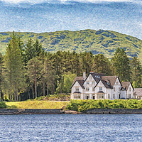 Buy canvas prints of Loch Katrine Digital Painting by Antony McAulay