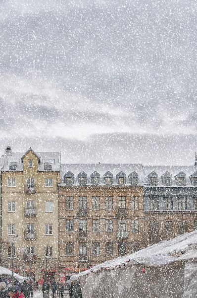 Helsingborg Market Winter Weather Picture Board by Antony McAulay