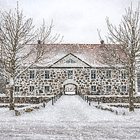 Buy canvas prints of Hovdala Castle Main house in Winter by Antony McAulay
