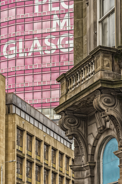 City of Glasgow Corner Scene Picture Board by Antony McAulay