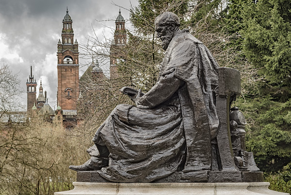 Lord Kelvin Statue Picture Board by Antony McAulay