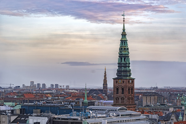 Copenhagen Skyline Picture Board by Antony McAulay
