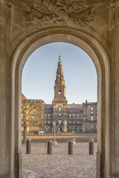 Copenhagen Christianborg Palace Archway Picture Board by Antony McAulay