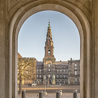 Buy canvas prints of Copenhagen Christianborg Palace Archway by Antony McAulay