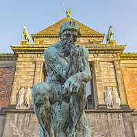 Buy canvas prints of Copenhagen Glyptotek Thinker Statue by Antony McAulay