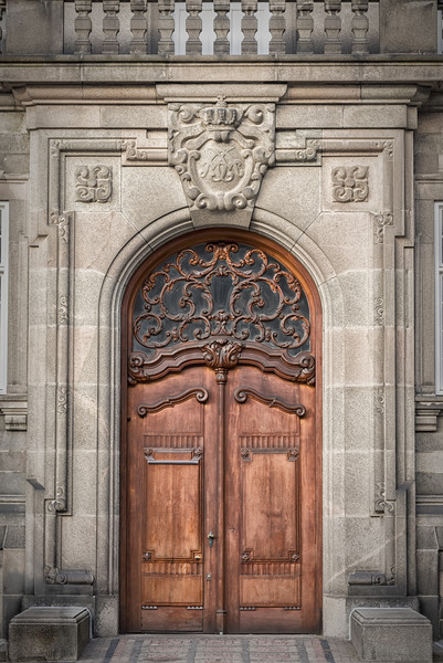 Copenhagen Christianborg Palace Door Picture Board by Antony McAulay