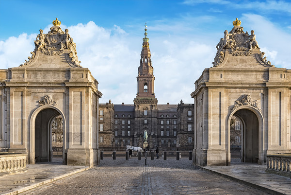 Copenhagen Christianborg Palace Entrance Picture Board by Antony McAulay