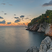 Buy canvas prints of Coastline Cliffs at Petrovac by Antony McAulay