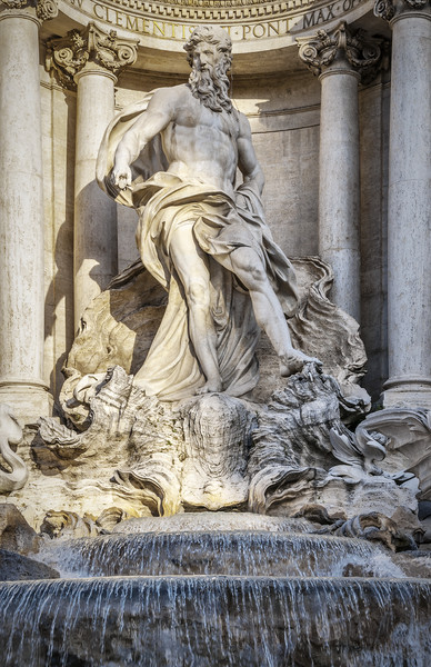 Rome Trevi Fountain Statue Picture Board by Antony McAulay
